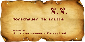 Morschauer Maximilla névjegykártya